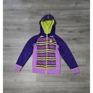 Nike Therma-FIT Full Zip Hoodie Purple Activewear Top Girls Medium